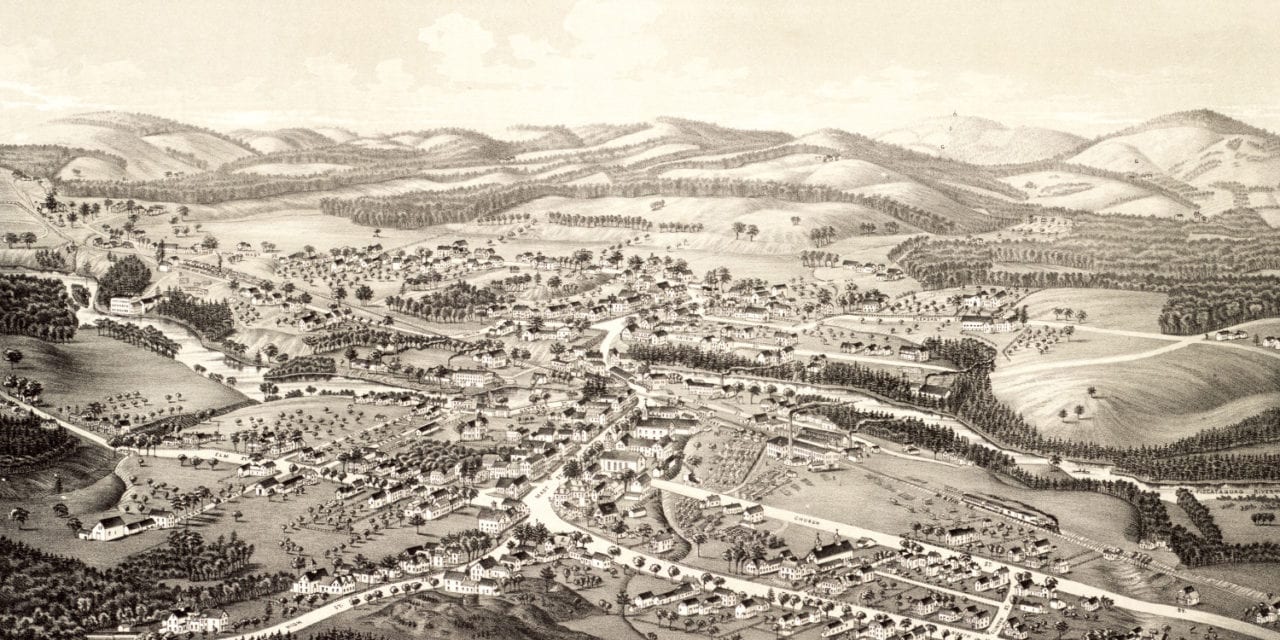 Beautifully detailed map of Goffstown, NH from 1887