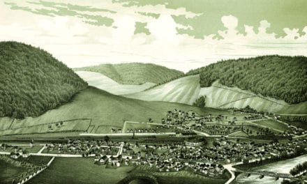 Amazing bird’s eye view of Hallstead, PA in 1887