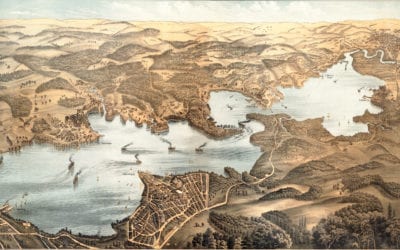 Beautifully restored map of Chautauqua Lake from 1885