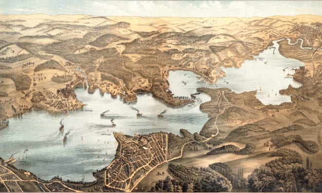 Beautifully restored map of Chautauqua Lake from 1885