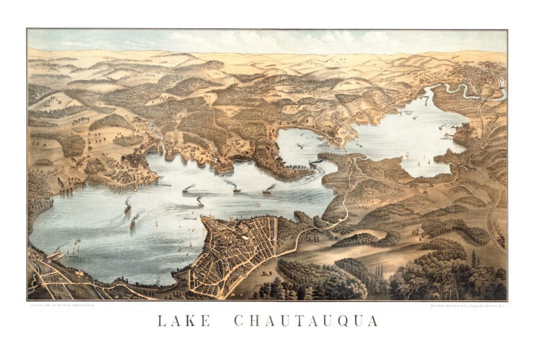 Beautifully restored map of Chautauqua Lake from 1885 KNOWOL