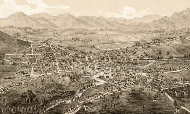 Beautiful hand drawn map of Middlebury, Vermont from 1886