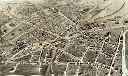 Beautiful bird’s eye view of Schenectady, NY in 1875