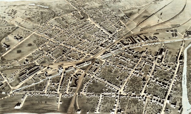 Beautiful bird’s eye view of Schenectady, NY in 1875