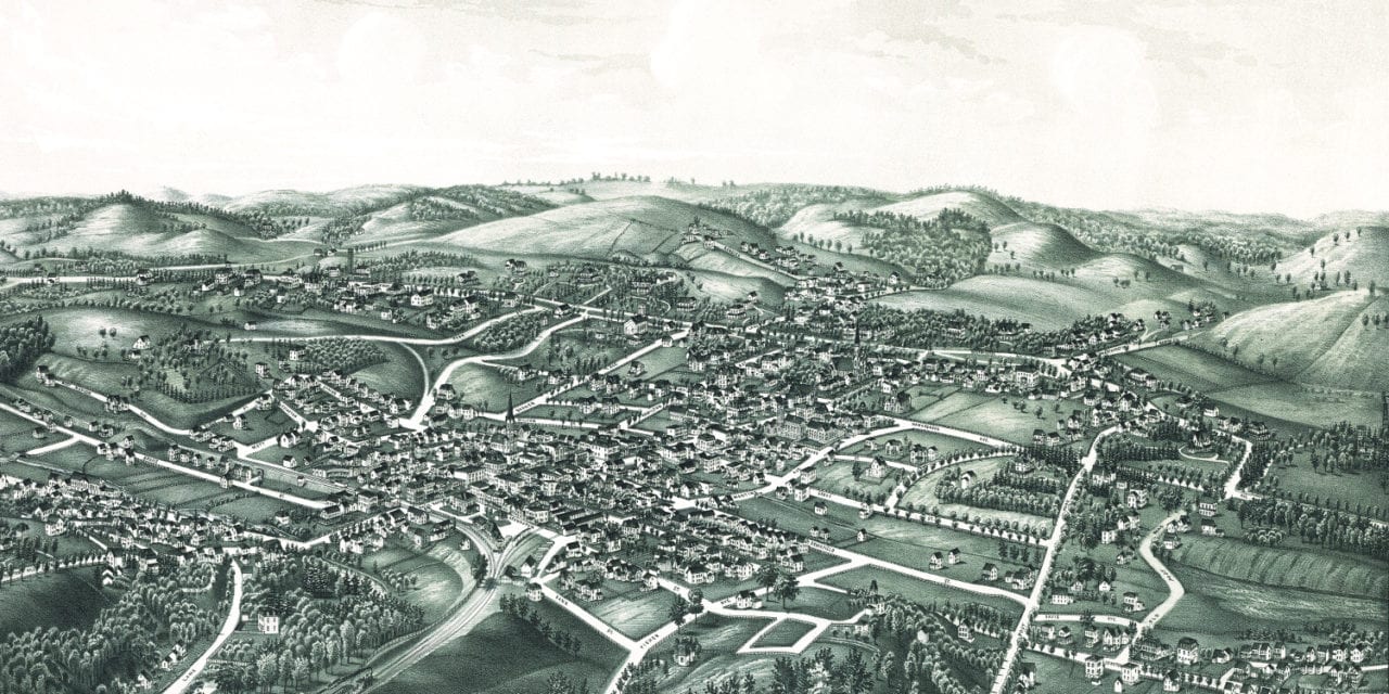 Historic old map of White Plains, New York from 1887