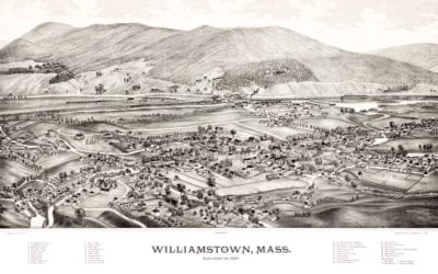 Bird’s eye view of Williamstown, Massachusetts in 1889