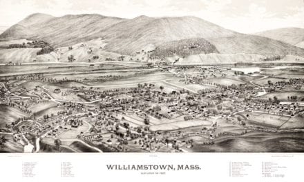 Bird’s eye view of Williamstown, Massachusetts in 1889