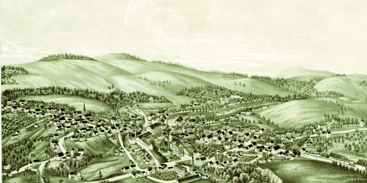 Stunning old map of Greenville, New Hampshire from 1886