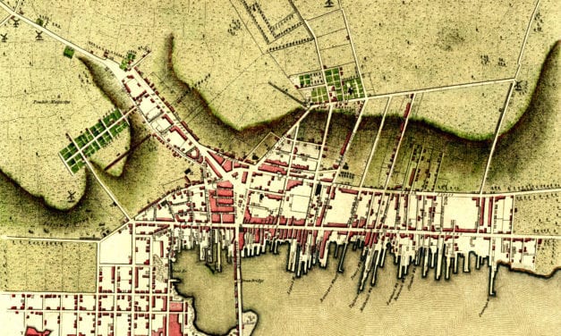 Plan of Newport, Rhode Island created in 1777 by the invading British Army
