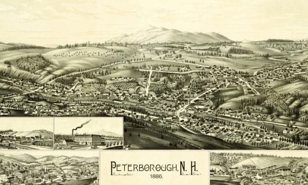 Historic map of Peterborough, New Hampshire from 1886