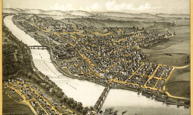 Bird’s eye view of Apollo, Pennsylvania in 1896