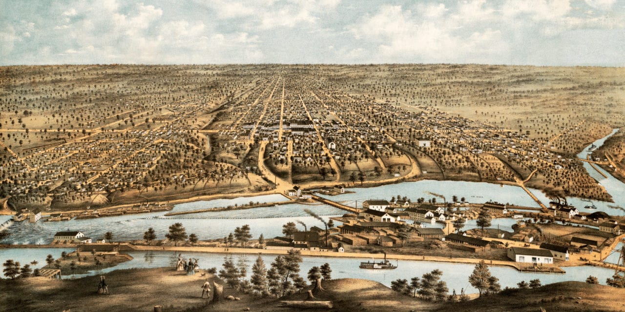 Vintage map of Appleton, Wisconsin from 1874 KNOWOL