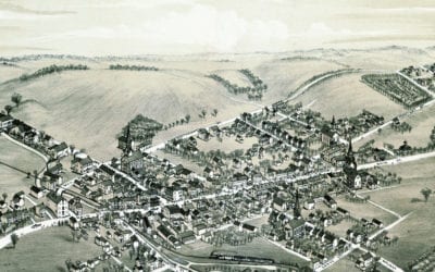 Bird’s eye view of Bath, Pennsylvania in 1885