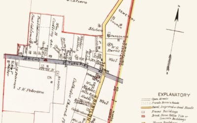 Old road map of Commack, New York from 1915