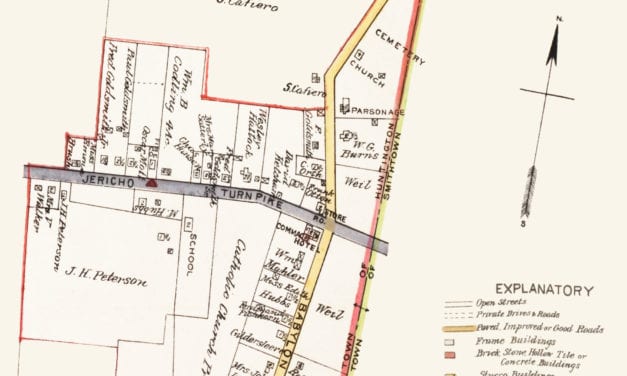 Old road map of Commack, New York from 1915