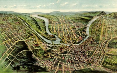 Beautifully restored map of Cumberland, Maryland from 1906
