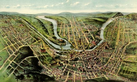 Beautifully restored map of Cumberland, Maryland from 1906