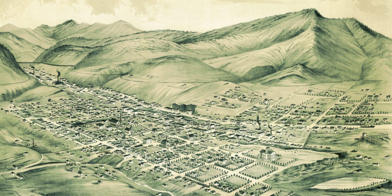 Beautifully restored map of Helena, Montana from 1875 KNOWOL