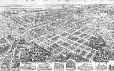Bird’s eye view of Rocky Mount, North Carolina in 1907