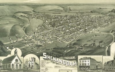 Beautiful bird’s eye view of Shenandoah, PA from 1889