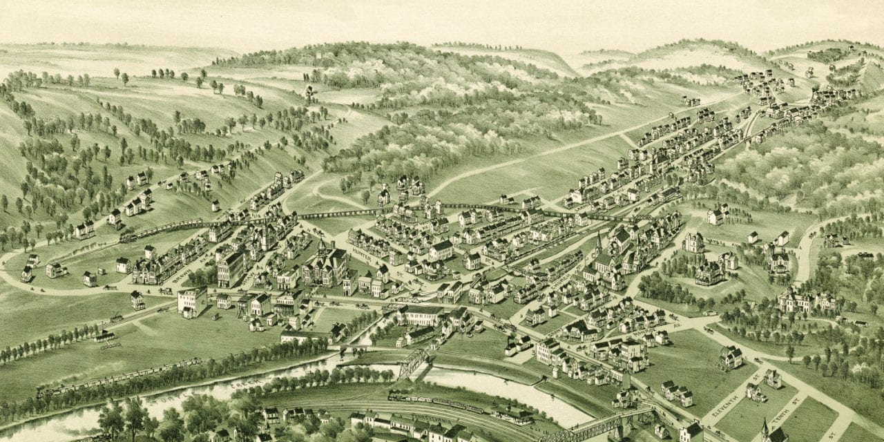 Beautifully restored old map of Turtle Creek, PA from 1897