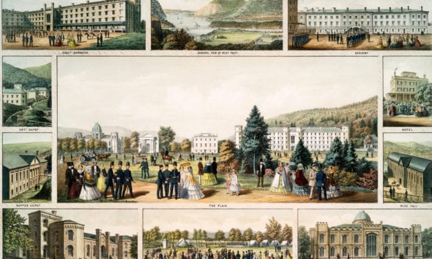View of West Point, United States Military Academy in 1857