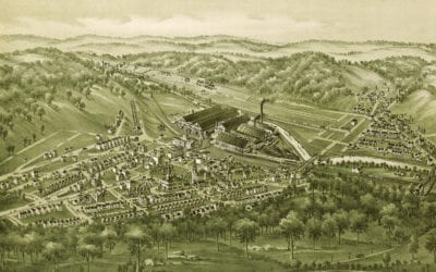 Beautiful bird’s eye view of Wilmerding, PA from 1897