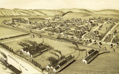 Bird’s eye view of Wilson and Mendelssohn, PA in 1902