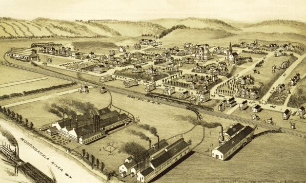 Bird’s eye view of Wilson and Mendelssohn, PA in 1902