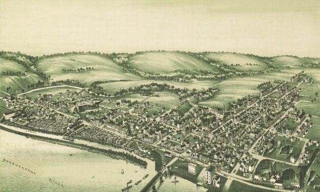 Bird’s eye view of Wrightsville, Pennsylvania in 1894