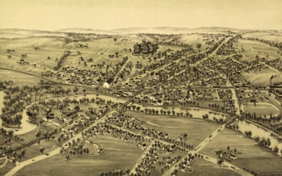 Old map shows bird’s eye view of Cambridgeboro, PA in 1895