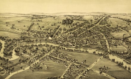 Old map shows bird’s eye view of Cambridgeboro, PA in 1895