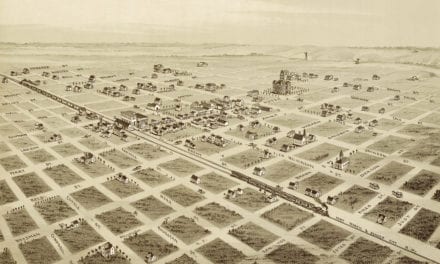 Vintage map shows bird’s eye view of Childress, Texas in 1890