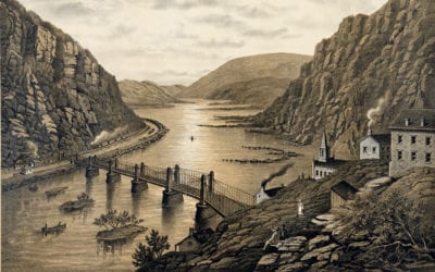 Bird’s eye view of Harper’s Ferry, West Virginia in the 1880’s