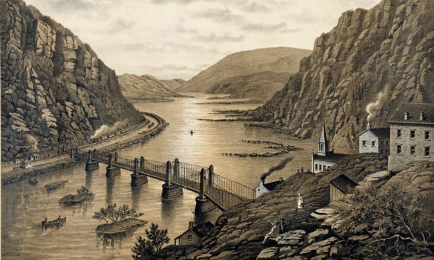 Bird’s eye view of Harper’s Ferry, West Virginia in the 1880’s