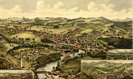 Beautiful old map of Henniker, New Hampshire from 1889