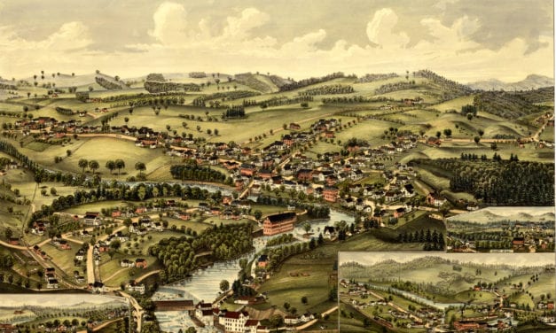 Beautiful old map of Henniker, New Hampshire from 1889