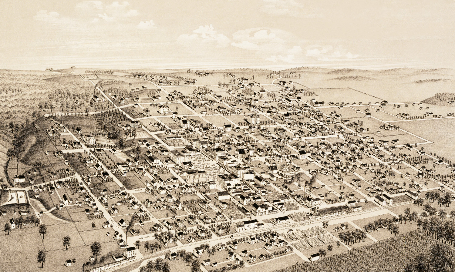 1856 TEXAS MAP TX Greenville Groves Haltom Harker Heights City   HISTORY HUGE 