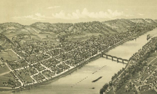 Beautifully restored map of Kittanning, PA from 1896