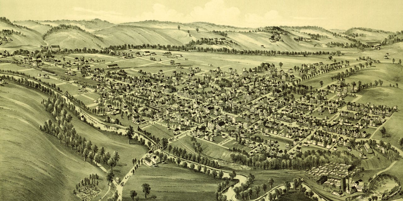 Old map reveals bird’s eye view of Ligonier, Pennsylvania in 1900