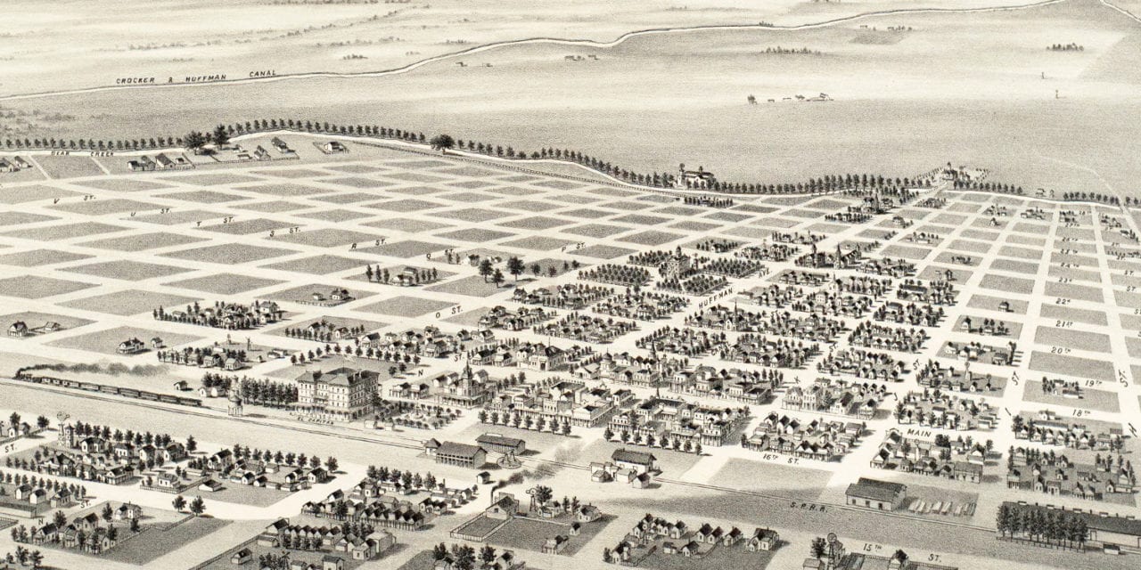 Beautifully restored map of Merced, California from 1888