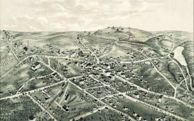 Beautifully restored map of New Canaan, Connecticut from 1878