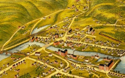 Beautifully restored old map of New Hartford, CT from 1878
