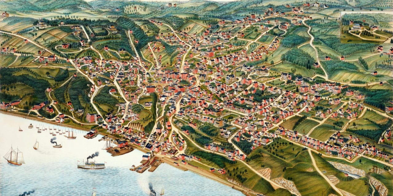 Beautifully restored map of Ossining, “Sing Sing” NY from 1884