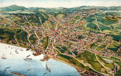 Beautifully restored map of Ossining, “Sing Sing” NY from 1884
