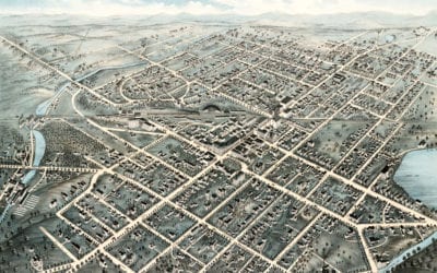 Beautifully restored old map of Pittsfield, MA from 1876