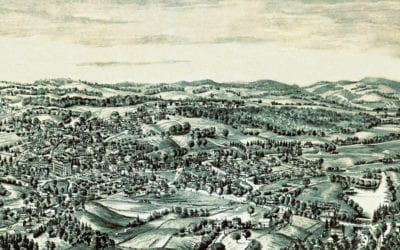 Beautiful bird’s eye view of Terryville, Connecticut from 1894