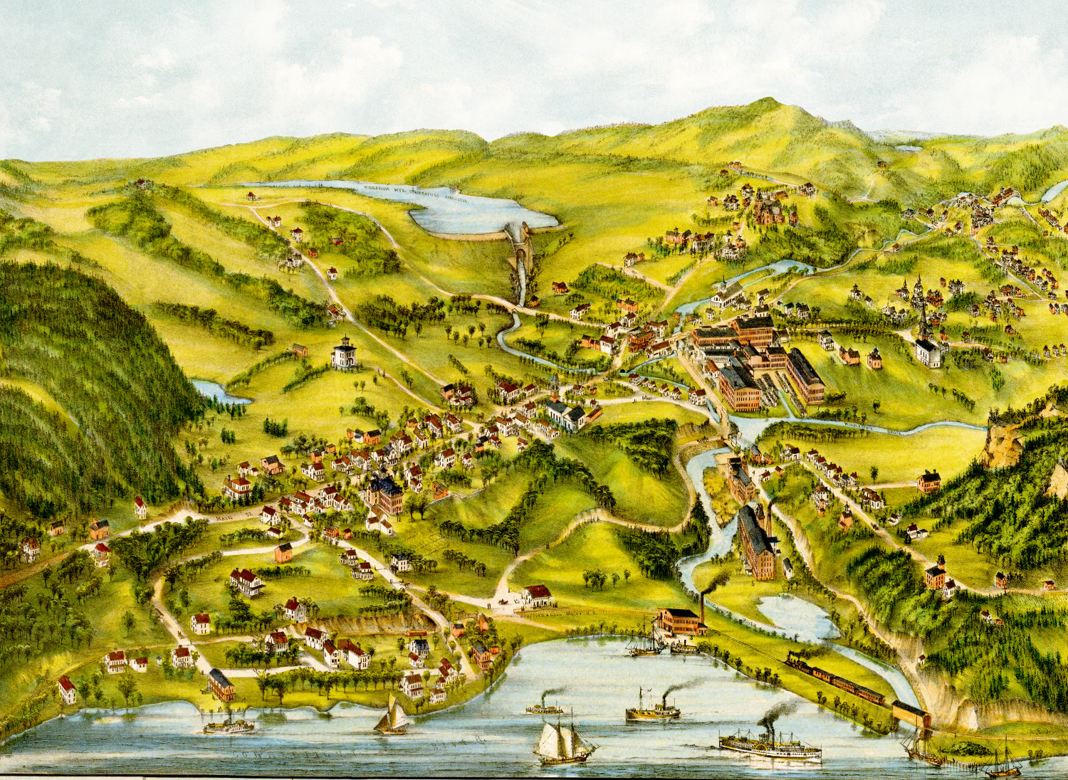 Beautifully restored map of Higganum, CT from 1881 KNOWOL