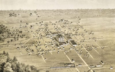 Beautifully restored map of McKinney, Texas from 1876