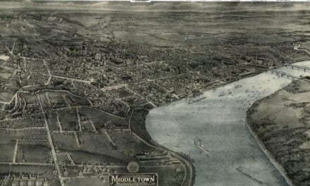 Vintage map shows Middletown, Connecticut in 1915